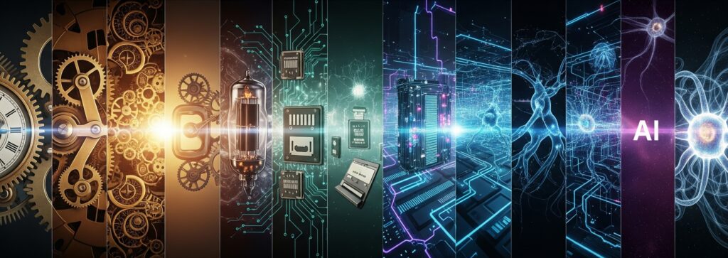 Timeline of the History of AI with major breakthroughs